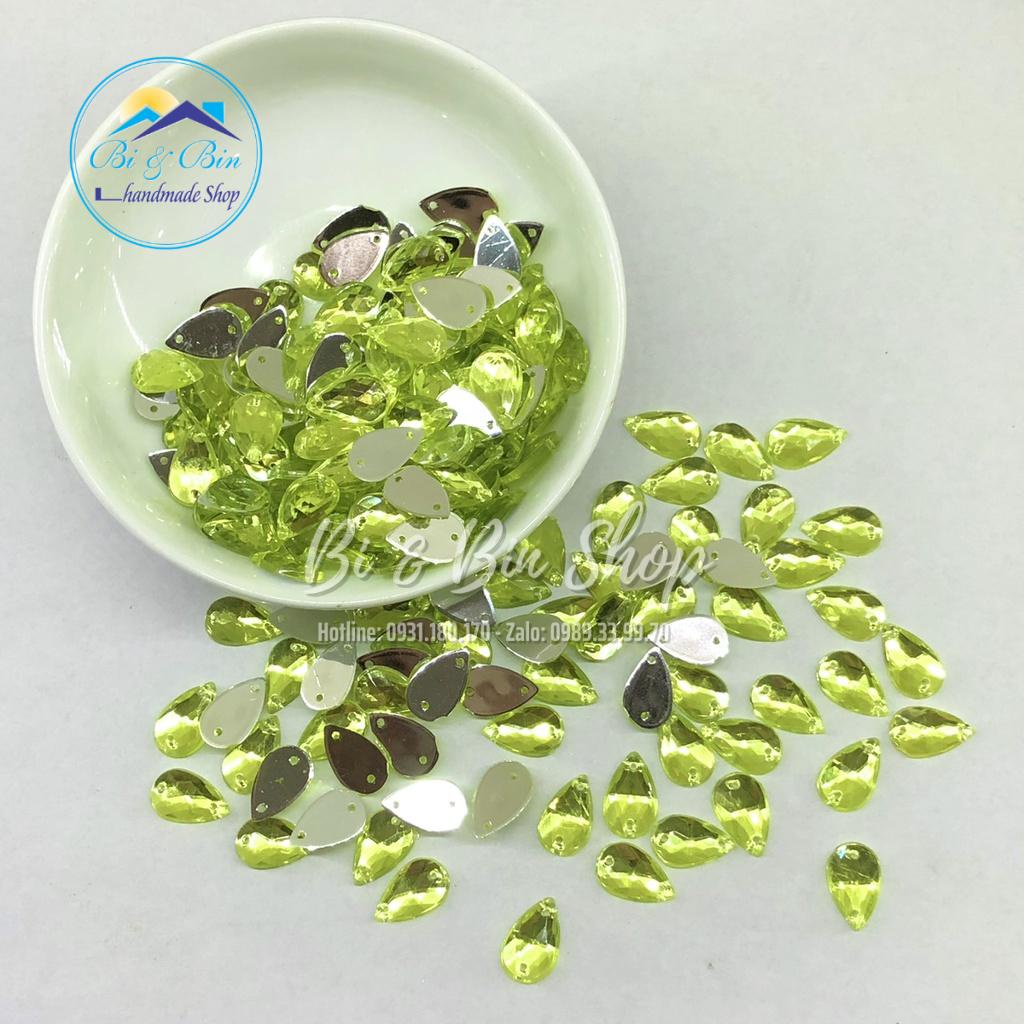 144 Viên Đá Kết Giọt Nước 8x13mm Đính Kết Trang Phục, Làm Phụ Kiện Thời Trang
