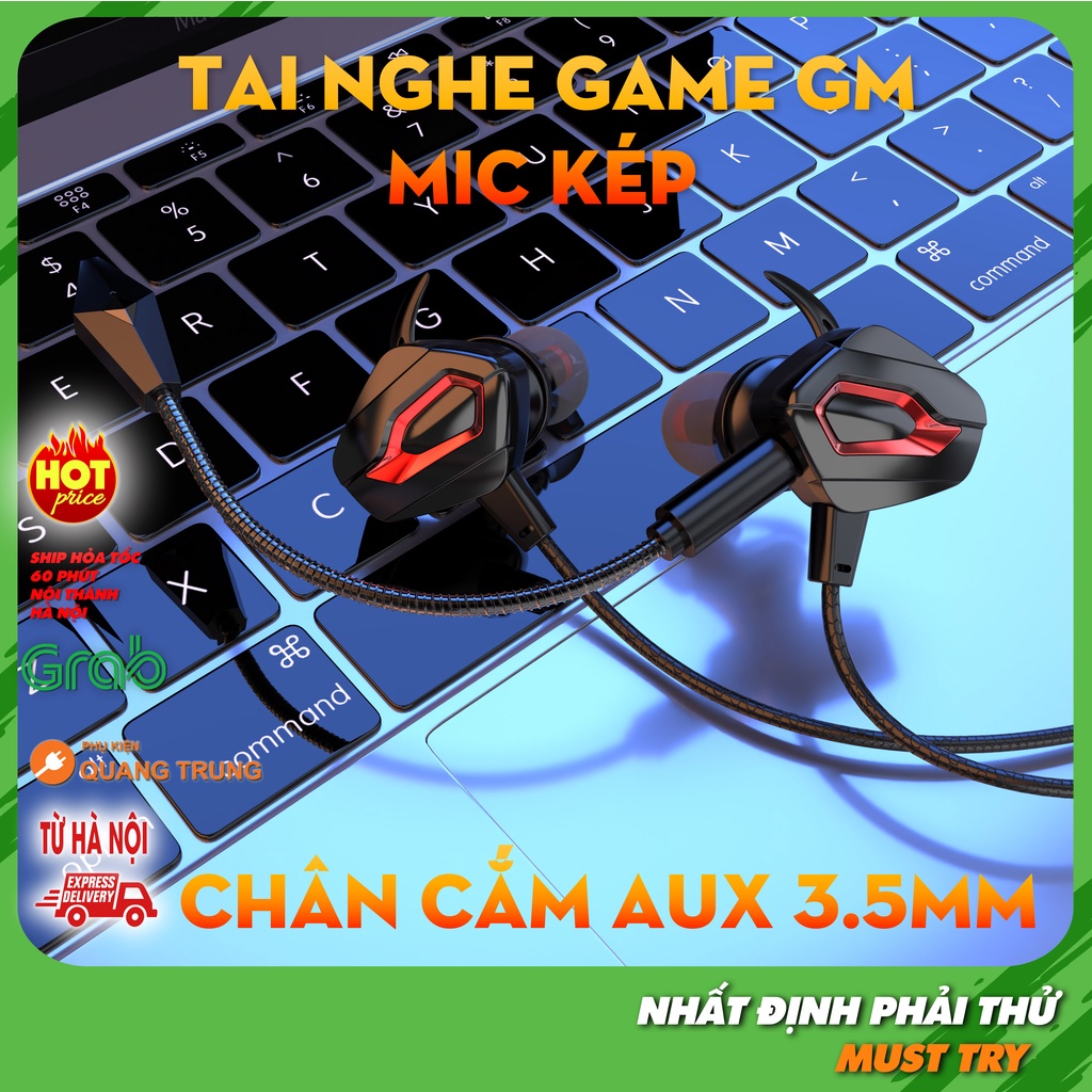 Tai nghe game thủ GM D007, D008, XG22, tai nghe mic kép, giá cực rẻ, tai nghe chơi PUBG cực tốt