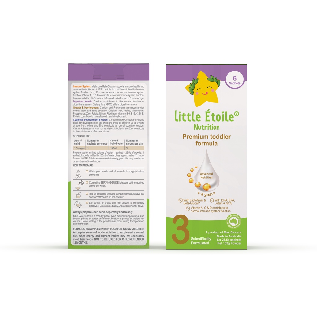 Sữa Ngôi sao nhỏ - Little Étoile Hộp số 3 (6 gói)