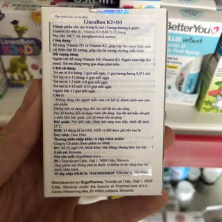 [Bán Sỉ] Lineabon K2+D3 - Lọ 10ml