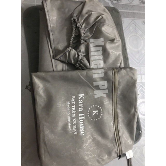 Áo trùm xe máy bạt chùm xe máy Kara House vải dù chống nắng chống thấm nước che được cho các loại xe máy hàng Việt Nam