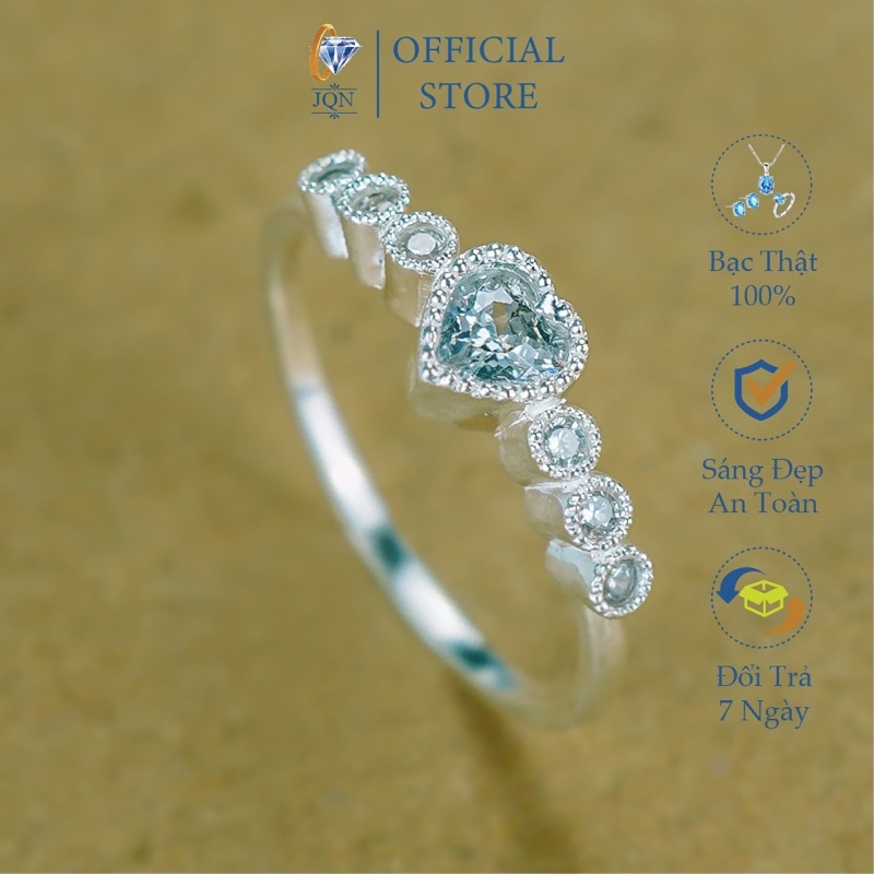Nhẫn Bạc Nữ JQN Nhẫn Đính Đá Nhỏ Trái Tim N31