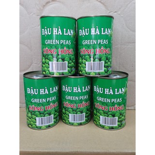 Đậu Hà Lan lon 400gr / Đậu Hà Lan đóng hộp hiệu Sông Hồng Bitraco. Đậu dùng nấu súp, xào cơm, trộn salad, nấu lagu