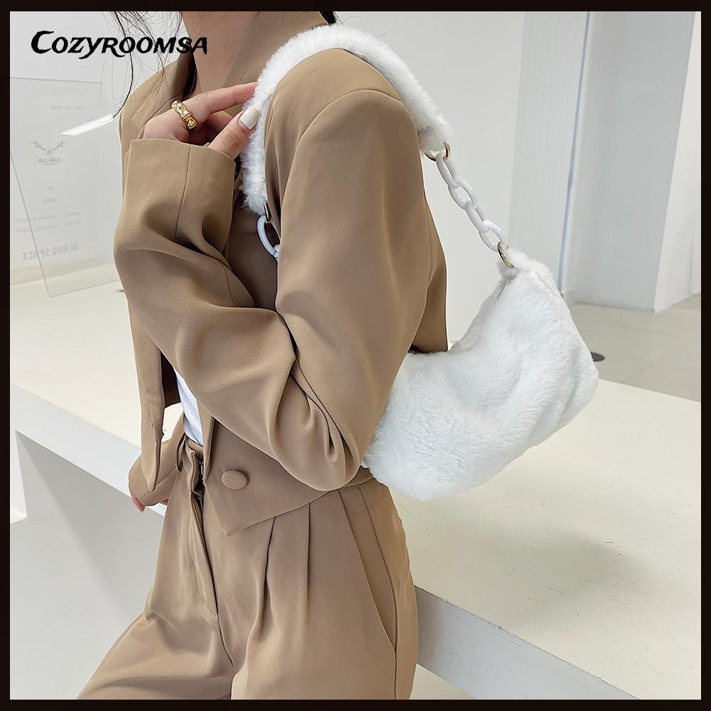 Túi đeo vai màu vintage thời trang mùa đông dành cho nữ