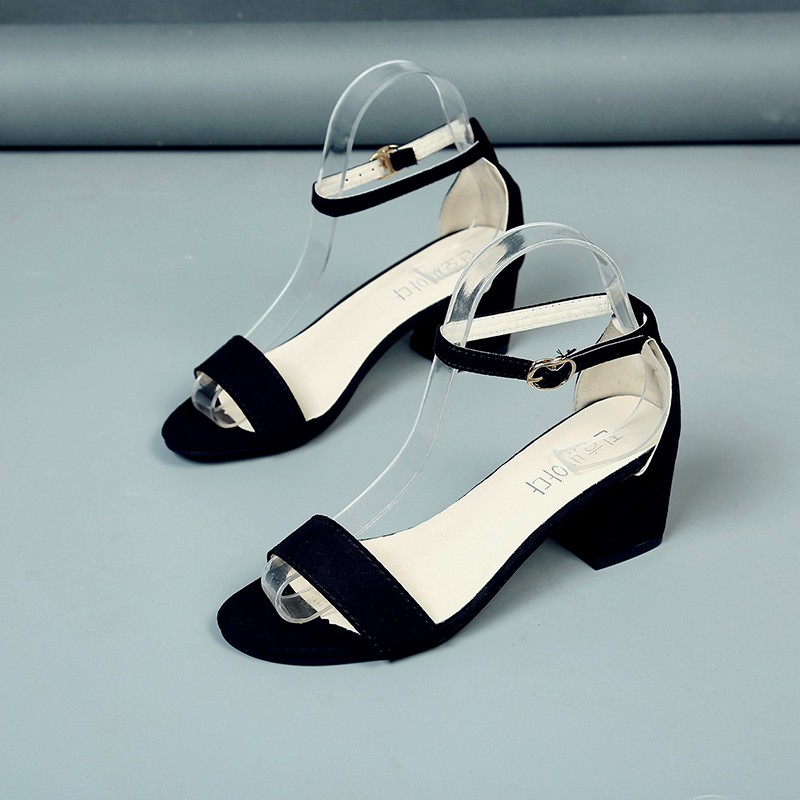 Giày nữ IELGY có gót hở ngón đơn giản thanh lịch thời trang Hàn Quốc