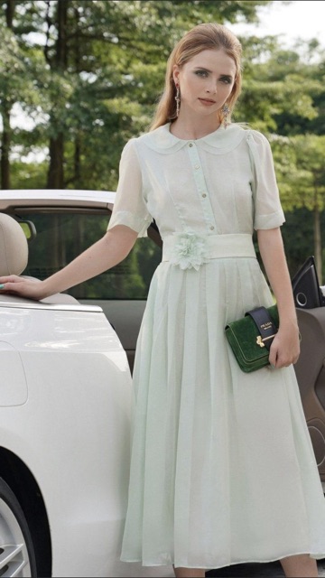 Hoa voan tơ thiết kế cao cấp stella bui