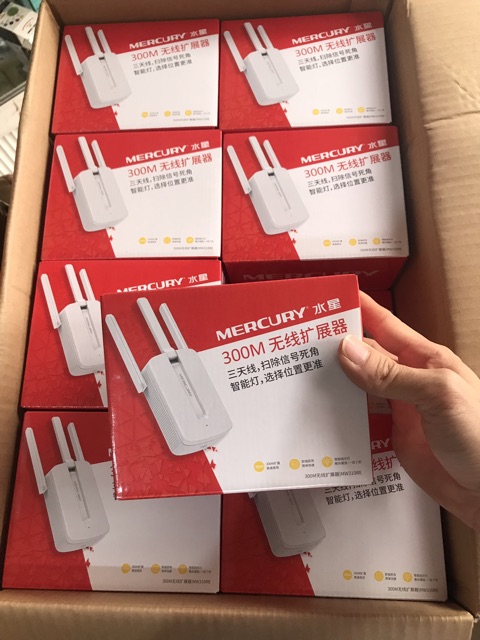 Bộ kích sóng wifi 3 dâu chính hãng Mercury cắm điện 220V | BigBuy360 - bigbuy360.vn