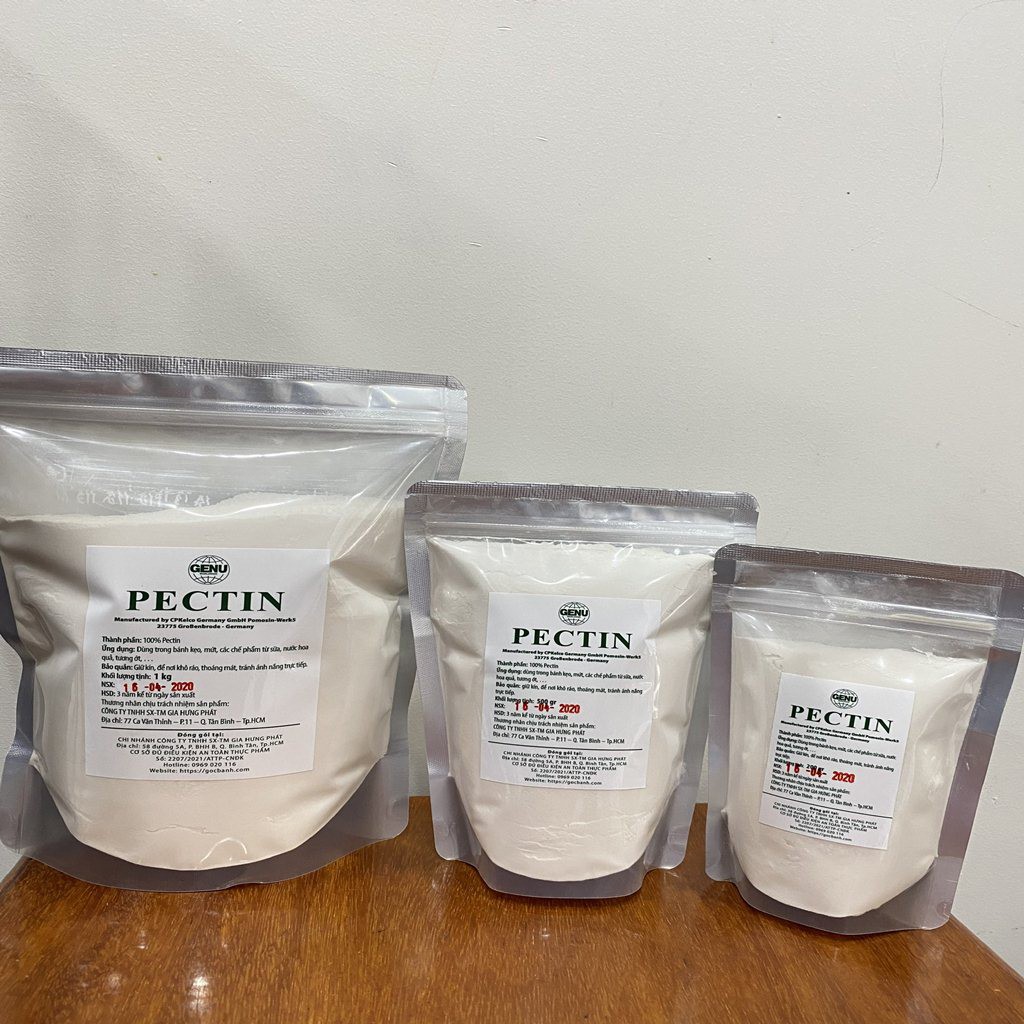 Pectin GENU Đức nhập khẩu đóng gói 500gr theo tiêu chuẩn ATVSTP, LÀM mứt trái cây, mứt đông,gel thực vật