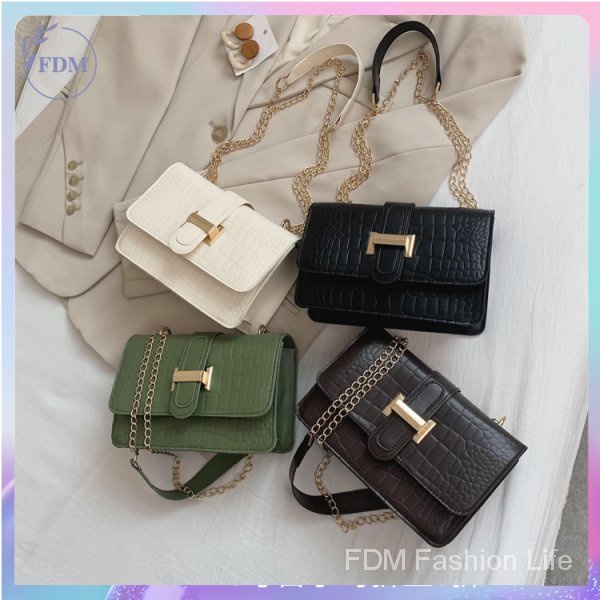 Túi Đeo Chéo Dây Xích Dáng Vuông Nhỏ Phong Cách Hàn Quốc Thời Trang Mới 2021