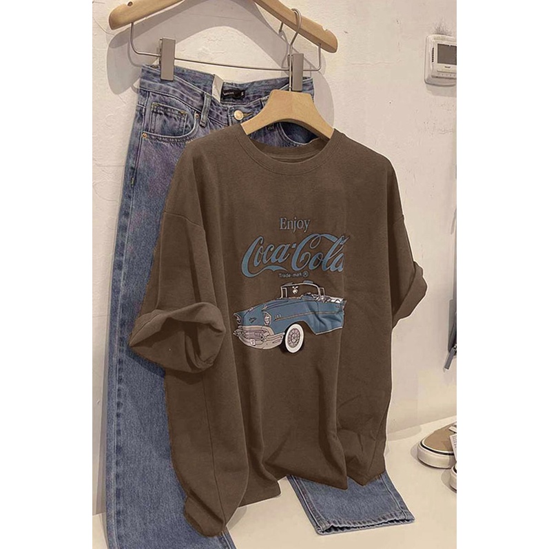 NRVP Áo thun tay ngắn cổ tròn 100% cotton thời trang phong cách Hàn Quốc cho nữ