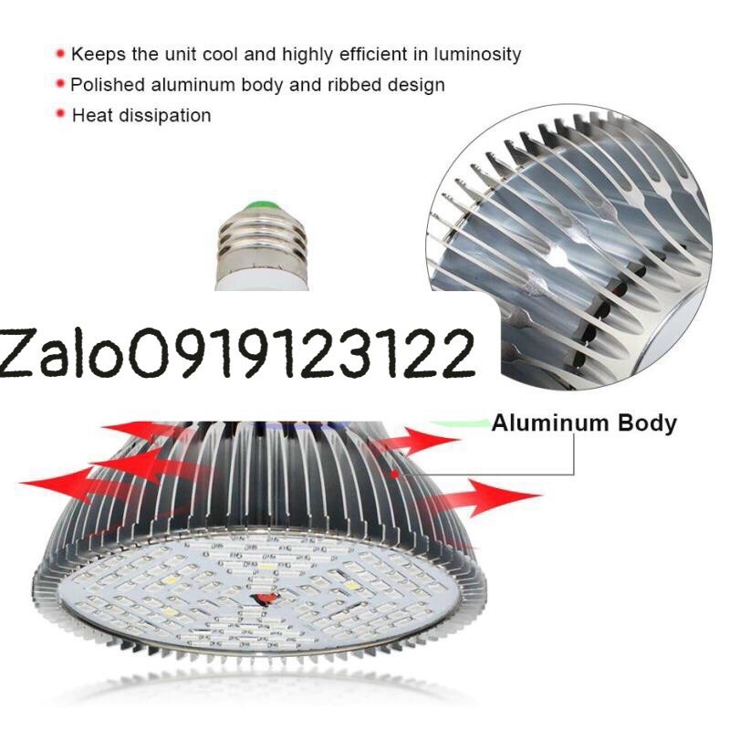 Đèn LED trồng cây, trồng rau trong nhà 80w , E27