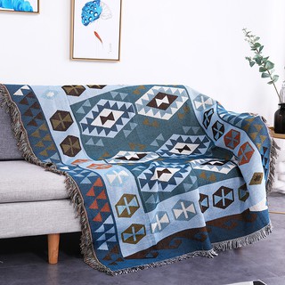 Passion Chăn Thảm Phủ Sofa Hình Trừu Tượng Xanh Nâu