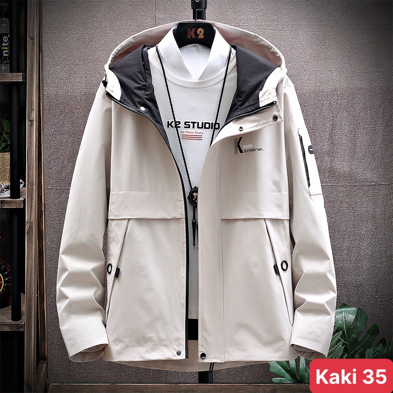 Áo khoác kaki nam nữ màu be kem chất liệu kaki 2 lớp cao cấp, áo khoác nam bomber ADO24 Nhiều mẫu mới