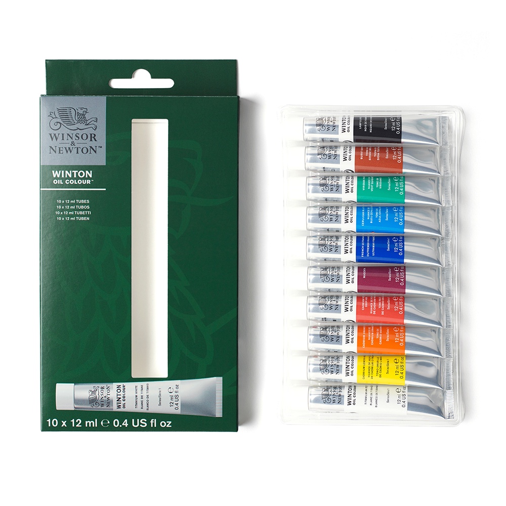 Set 10 màu sơn dầu Winsor &amp; Newton Winton Oil Colour - 12ml