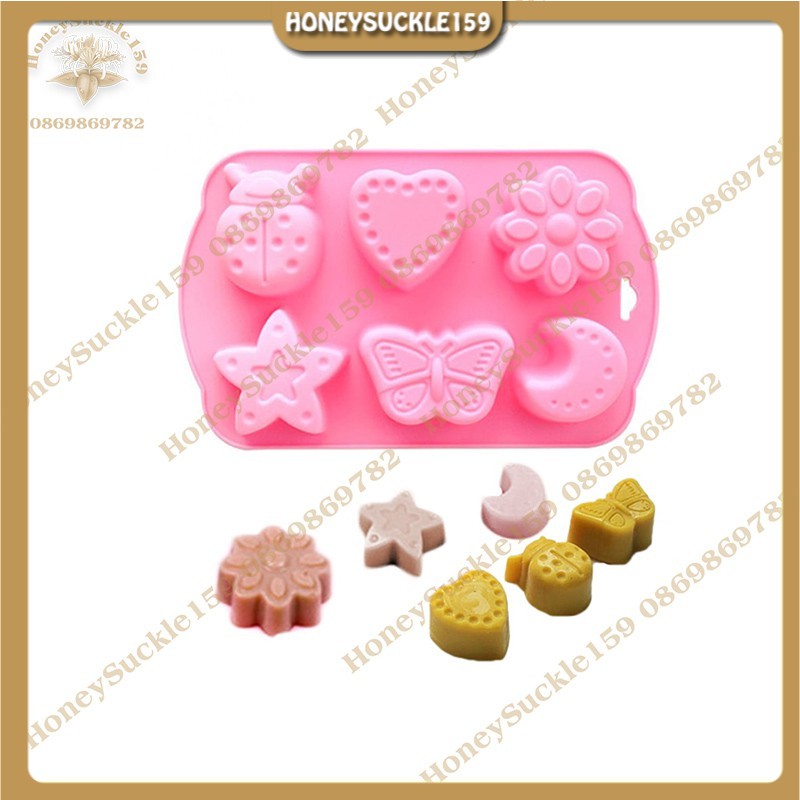 Khuôn Silicon 4D Đổ Socola/Thạch/Đá/Kẹochipchip/Pudding Họa Tiết