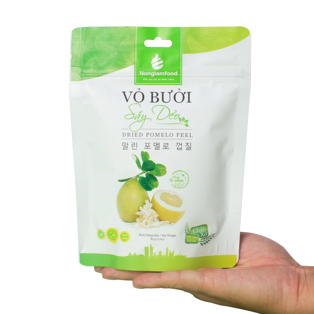 Vỏ Bưởi Sấy Dẻo Nonglamfood gói 85g | Ăn vặt giảm cân &amp; giữ dáng | Healthy Snack | Ăn vặt văn phòng