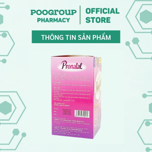 Viên uống Pronatal DHA (Tím) bổ sung DHA, sắt, acid folic, omega cho mẹ bầu, tăng cường đề kháng, giảm ốm nghén cho mẹ