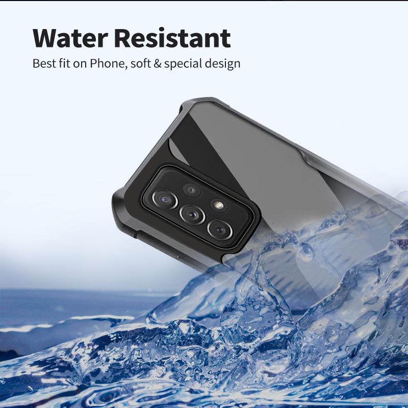 Ốp Điện Thoại Nhựa Cứng Trong Suốt Chống Sốc Cho Samsung Galaxy A53 A23 A73 A13 A03 A03S A52S A52 A72 A32 A12 M12 A02S 4G 5G