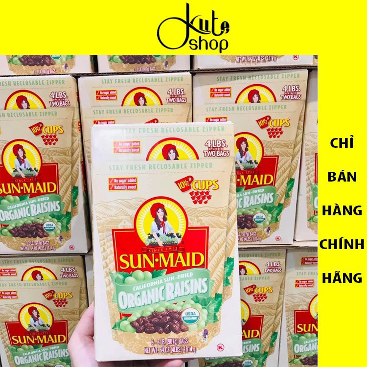 [Gói 907g] Nho khô hữu cơ Sun-Maid California Organic Raisins