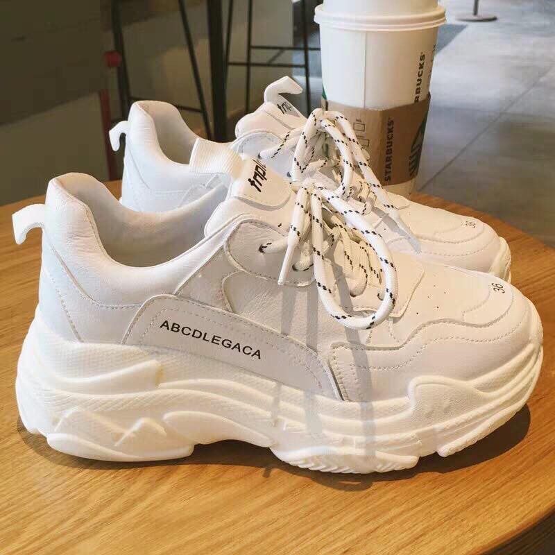 Giày Thể Thao Nữ sneaker Full Trắng ABC