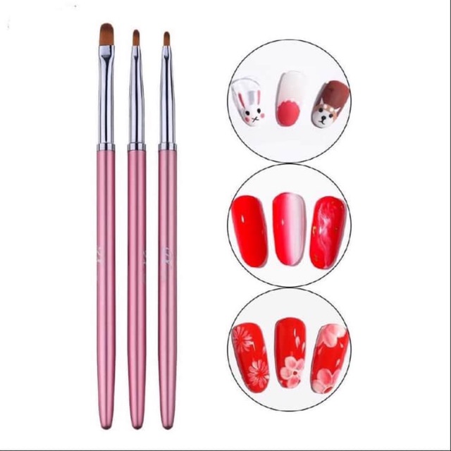 Set 3 cây cọ vẽ hoa cúc