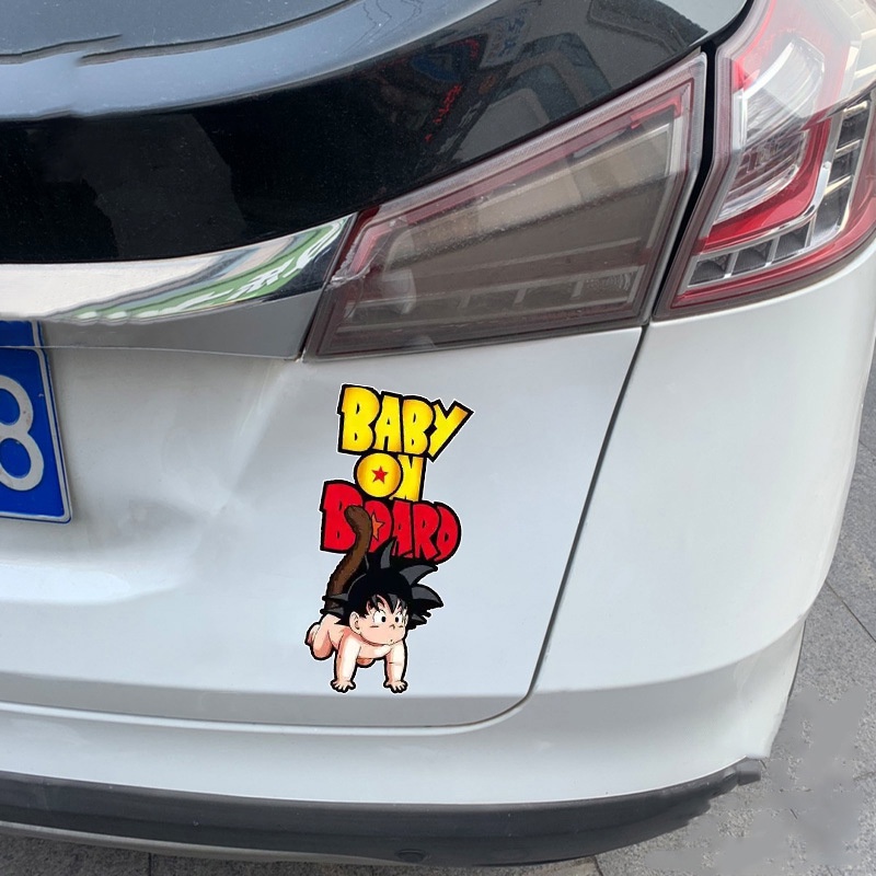 Sticker Baby on Board Dán Xe Hơi Chống Thấm Nước Hình Mickey Minnie Baby IN Car