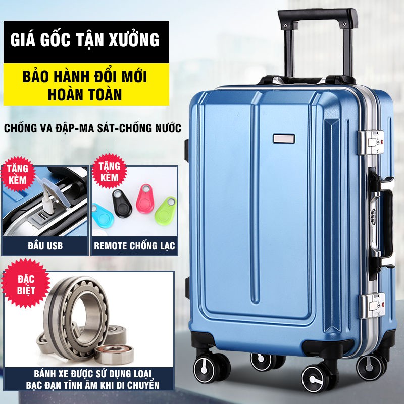 Vali Khung Nhôm Khóa Sập TSA Cao Cấp Mẫu Mới Về Size 20 Inch 24 Inch 26 Inch