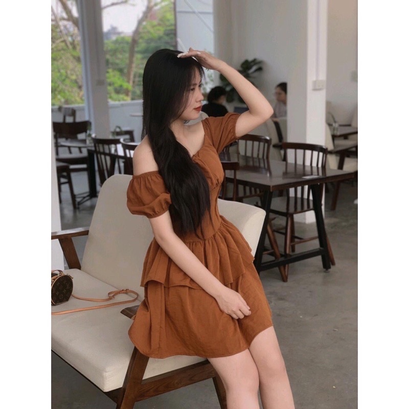 Váy Đũi Xước Có Đệm Ngực