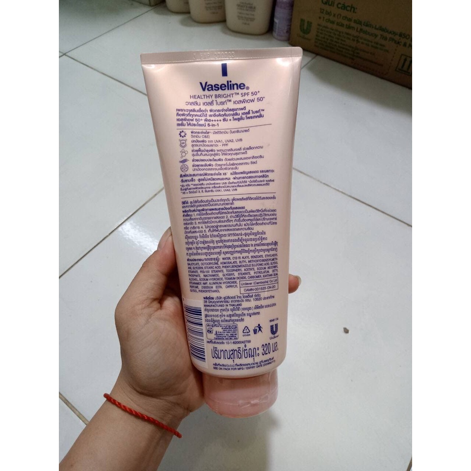 Dưỡng chống nắng vaseline 50x