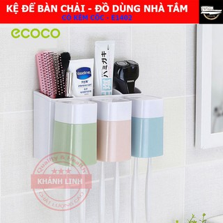 KỆ ĐỂ BÀN CHẢI KÈM CỐC ECOCO E1402