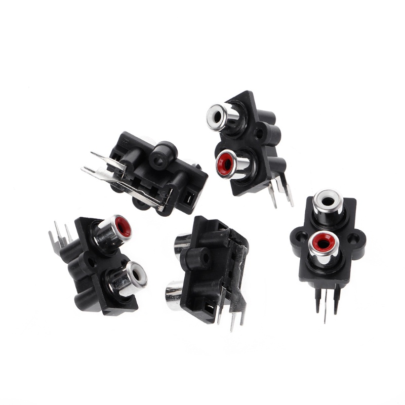 Set 5 Đầu Nối RCA Female Với 2 Vị Trí Tiện Dụng