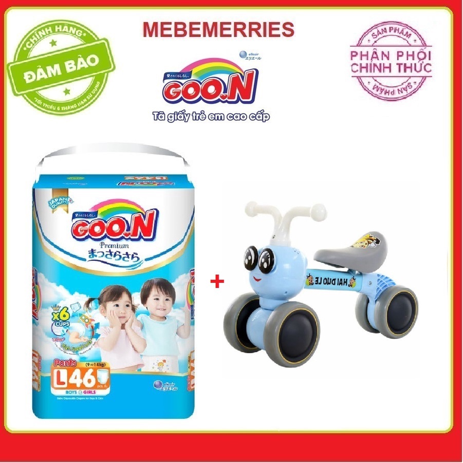 Tã Quần/ Dán(cắt tem) Goon Premium Super Jumbo mẫu mới NB70-S64-M60-L50-XL46