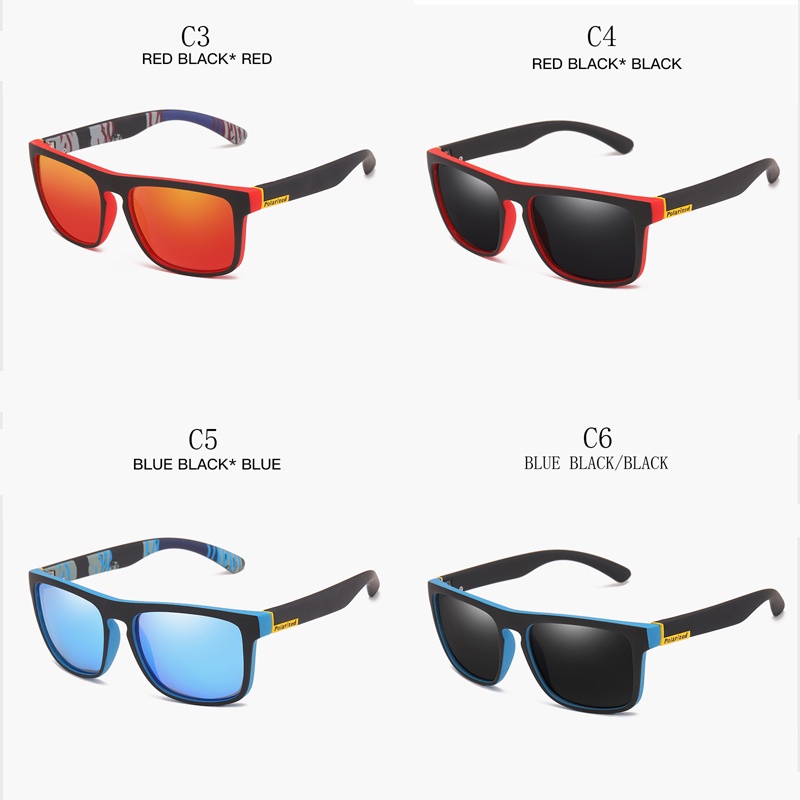 Kính Mát Phân Cực Chống Tia UV400 Polaroid Tròng Vuông Thời Trang Cho Nam Và Nữ