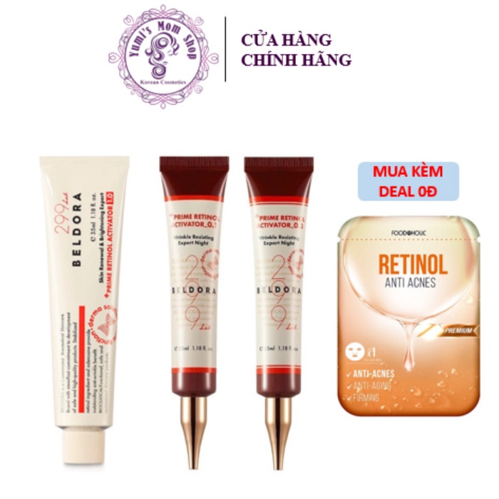 Kem dưỡng Retionl chống lão hóa, ngăn ngừa nếp nhăn BELDORA 299 prime retinol activator 35ml