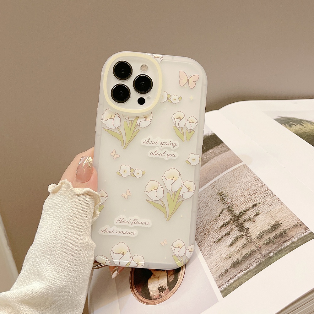 Ốp Điện Thoại TPU Mềm Chống Sốc Họa Tiết Hoa Dễ Thương Cho iPhone 11 12 13 Pro max mini XS max xr 7 8 se2020 plus