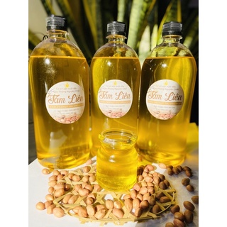 Dầu đậu phộng (lạc) nguyên chất (1 lít) thơm, béo, sánh,rất tốt cho trẻ em,  ăn dặm , người ăn eat clean, healthy