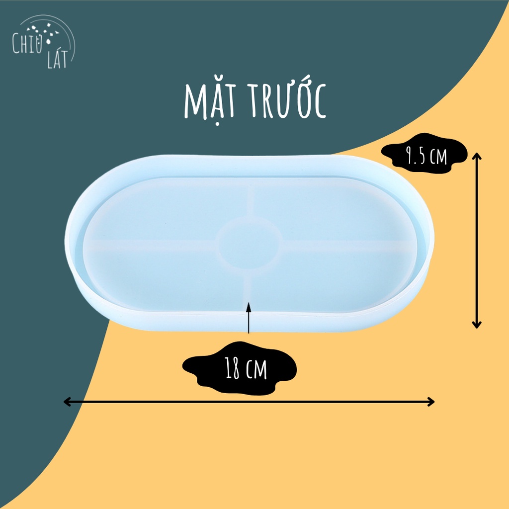 Khuôn Silicon hình khay làm đồ Jesmonite, Resin, DIY, Concrete