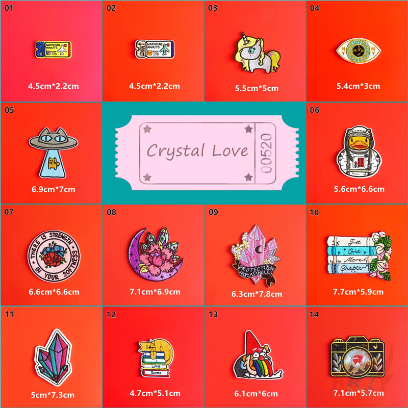 1 miếng vá phong cách ngựa một sừng/hoa/ cầu vồng xinh xắn trang trí quần áo