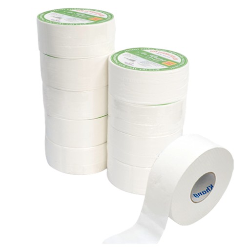 Combo 10 Giấy vệ sinh cuộn lớn AN KHANG SOFT | AKS900, 100% bột giấy nguyên sinh, dùng trong nhà vệ sinh, hai lớp