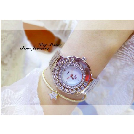 Đồng Hồ Nữ Bee Sister 1432 Đá Xoay Chính Hãng