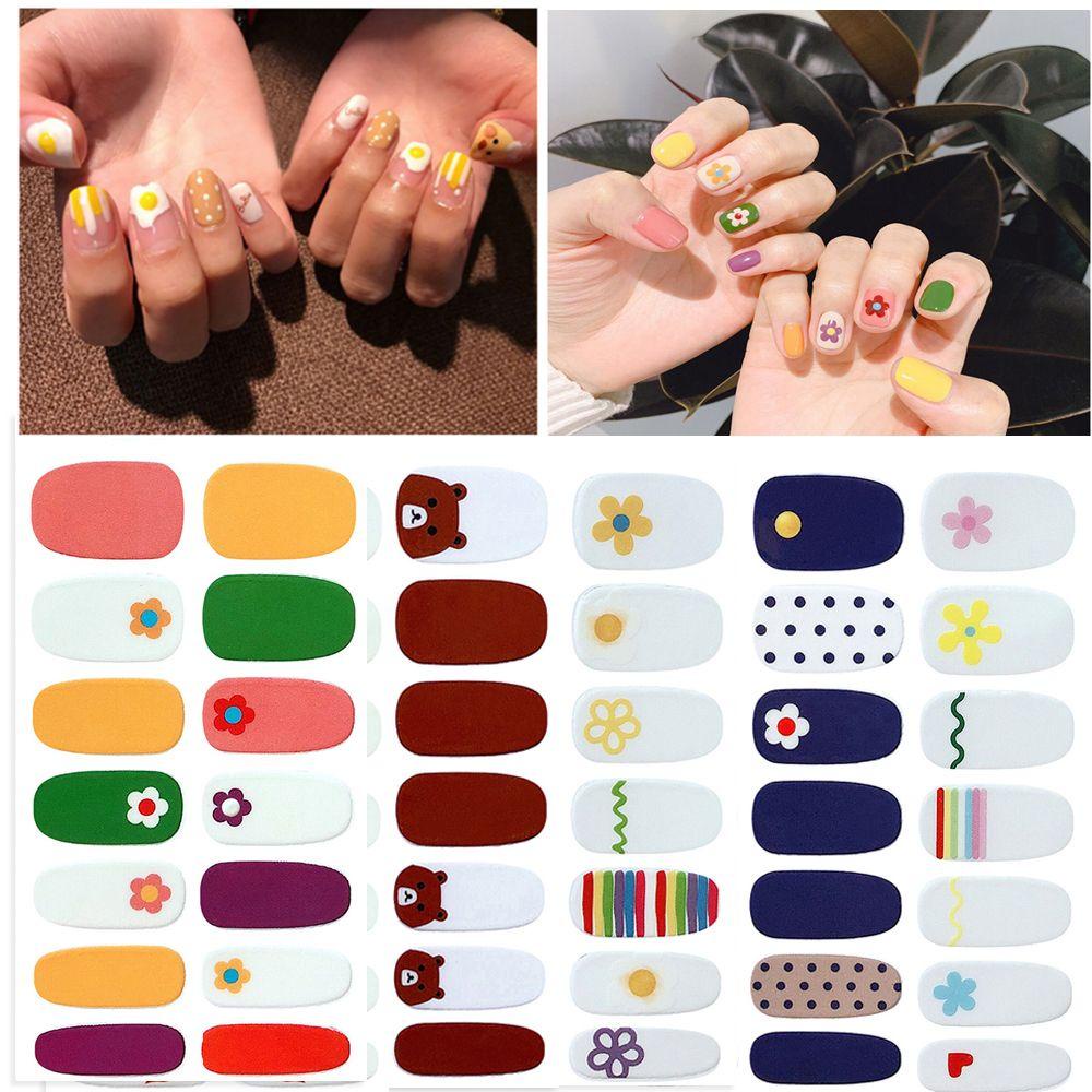 Nhãn Dán Trang Trí Móng Tay 3D Tự Dính Họa Tiết Hoa Trái Cây Dành Cho Nữ