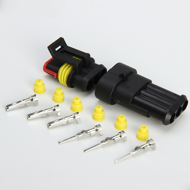 Jack kết nối 2P 3P 4P 5P 6P loại chống nước xịn dùng cho lắp ráp đèn điện xe máy ô tô