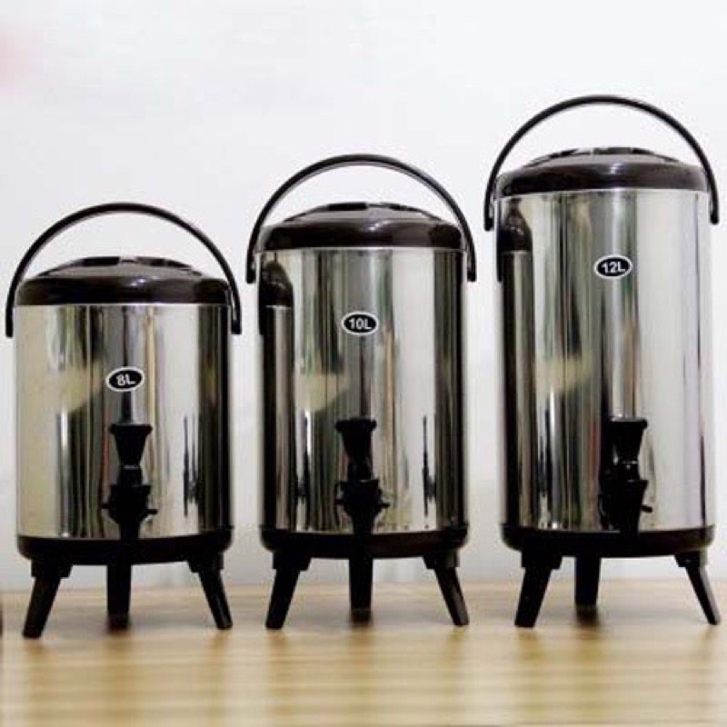 Bình ủ trà sữa giữ nhiệt inox 304 có vòi cao cấp