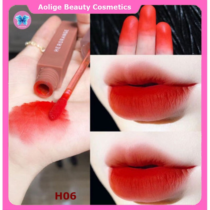 Son môi Kem Lì HERORANGE Nội Địa Trung Xinh Xắn Dễ Thương Mới Lạ Bền màu Lâu Trôi Hàng Chuẩn. | Thế Giới Skin Care