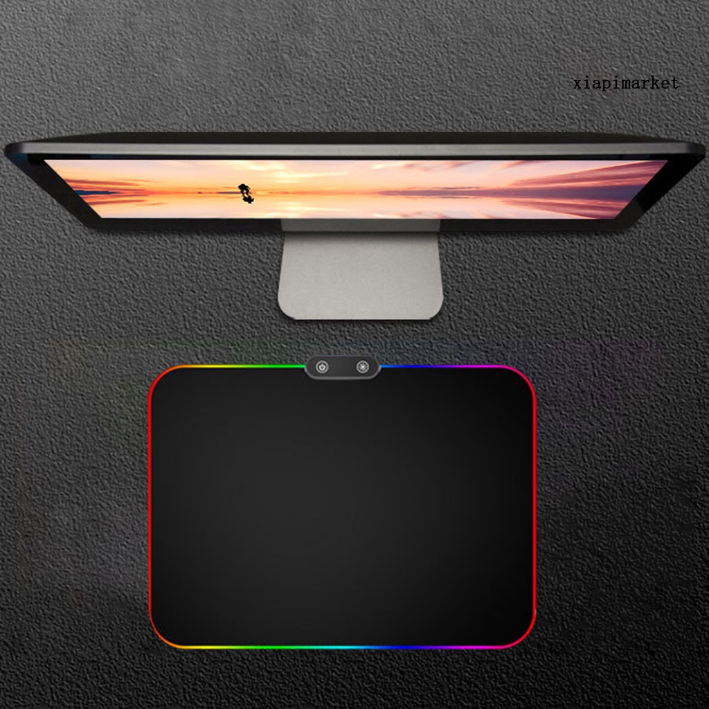 LOP_Thickened Luminous RGB Waterproof Gaming Keyboard Mouse Mat for Desktop