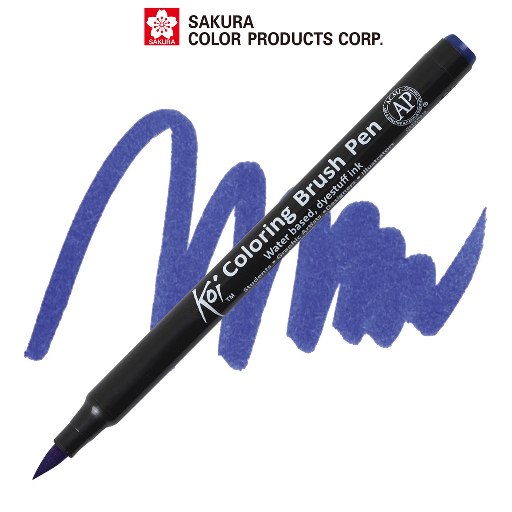 Bút lông màu nước ngòi cọ Sakura Koi Coloring Brush Pen Màu Blue