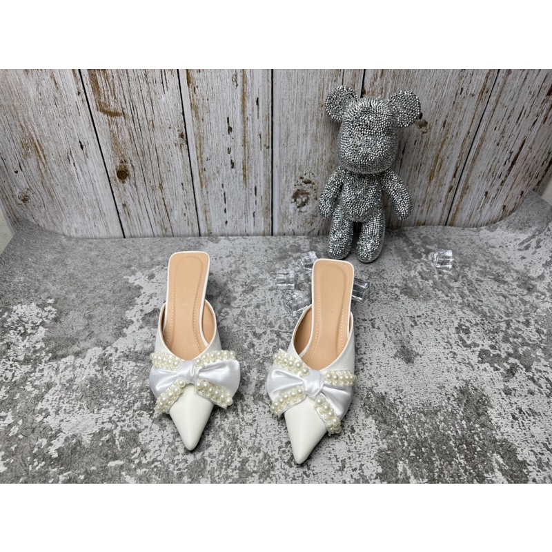 Giày sục gót 4cm Nơ Ngọc ( neww) chất đẹp phom chuẩn cực siêu phẩm .