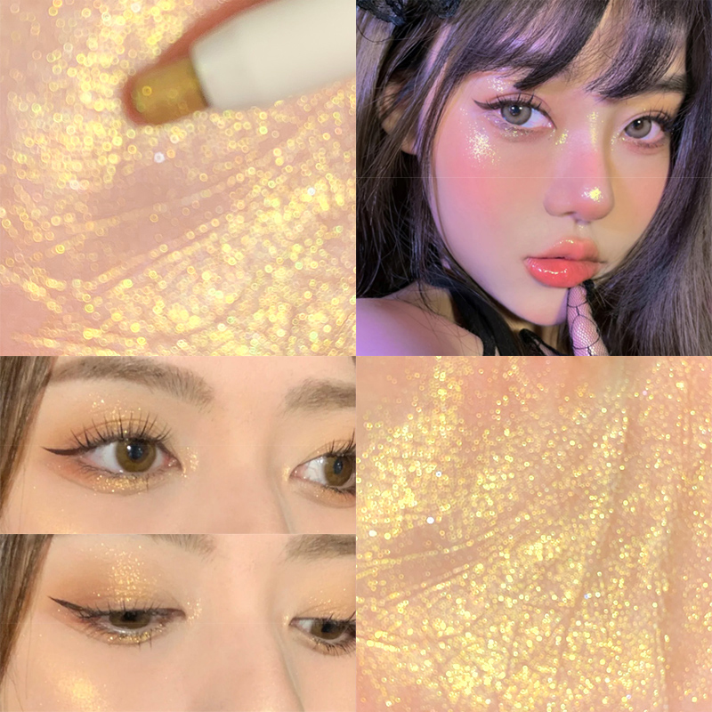 [Hàng mới về] Thỏi Phấn Mắt Màu Hoa Hồng / Vàng Làm Sáng Da | BigBuy360 - bigbuy360.vn