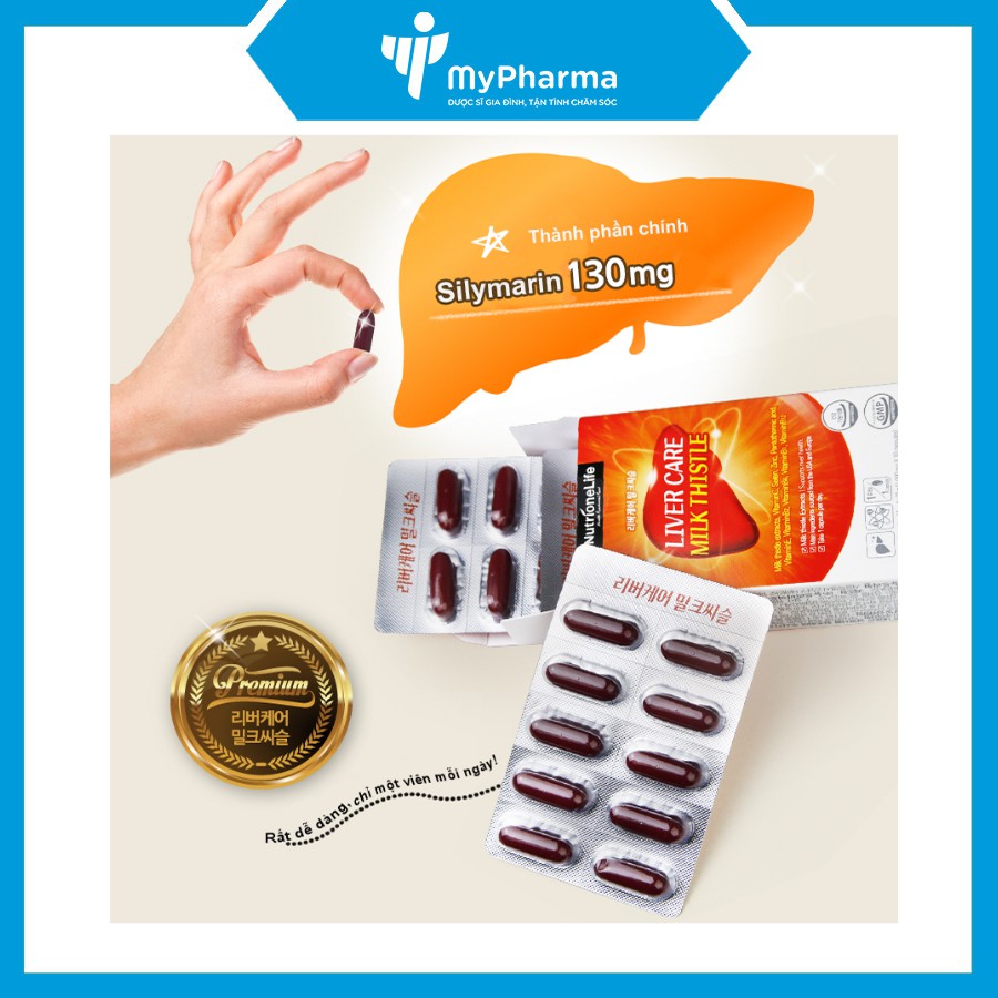 Livercare Milkthistle – Mát gan, thải độc gan, tăng cường chức năng gan (30 viên)