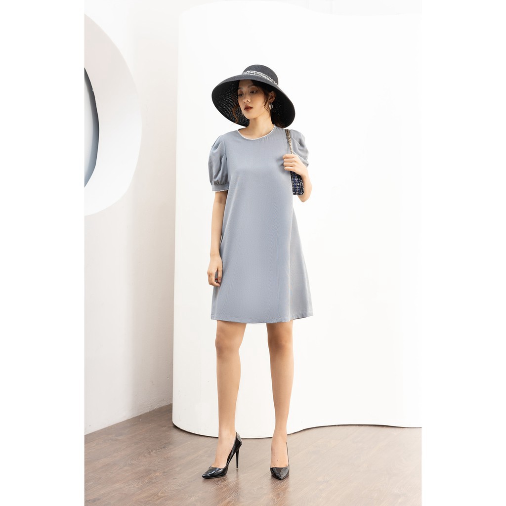 Đầm suông ngắn tay viền cổ ren 20Again DXA0605 | BigBuy360 - bigbuy360.vn